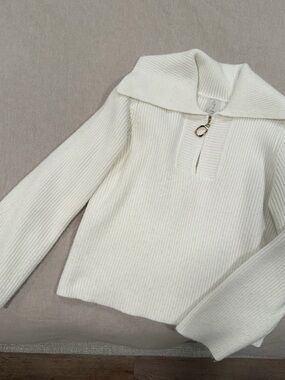 Joie gold zipper quarter zip sweater